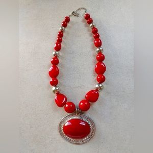 Red necklace. 18inch